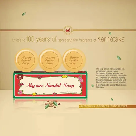 Mysore Sandal  Soap pack of 3 -150g