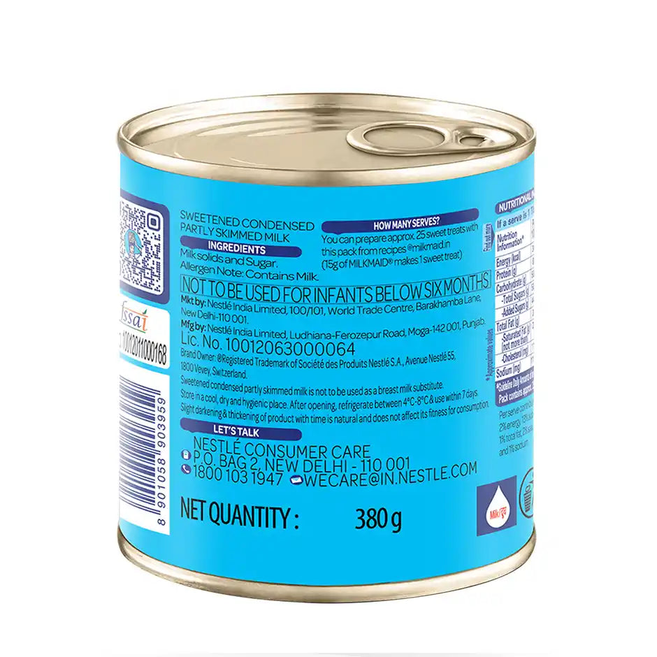 Nestle Milkmaid Partly Skimmed Sweetened Condensed Milk