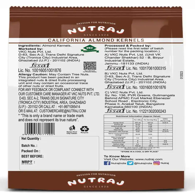 Nutraj California Almond Kernels
