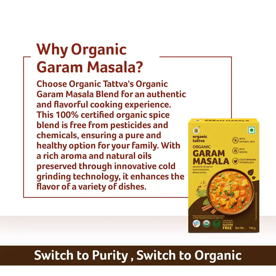 Organic Tattva Garam Masala 100g Pouch