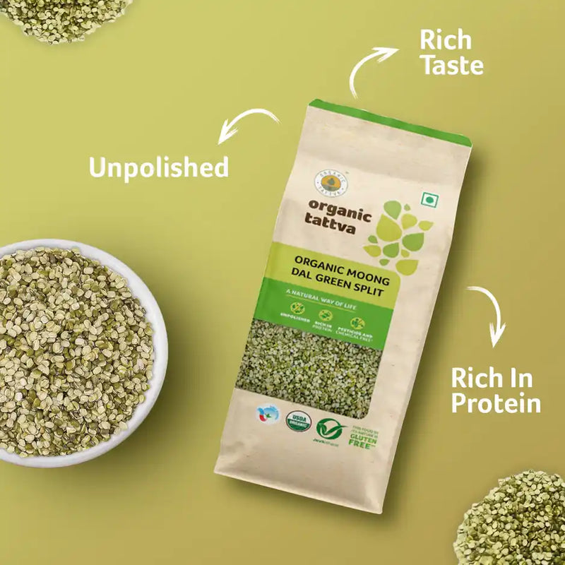 Organic Tattva Moong Dal Green Split