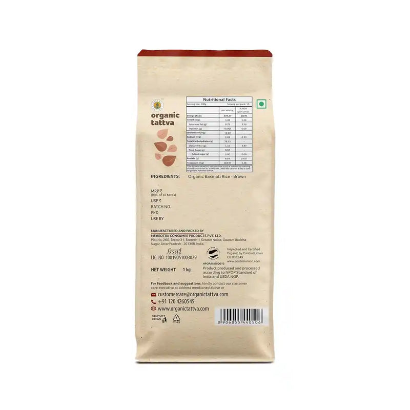 Organic Tattva Sonamasuri Rice Brown