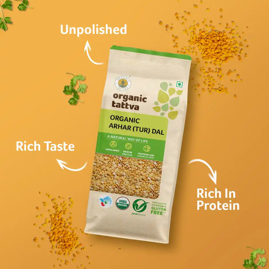 Organic Tattva Tur Dal Pouch