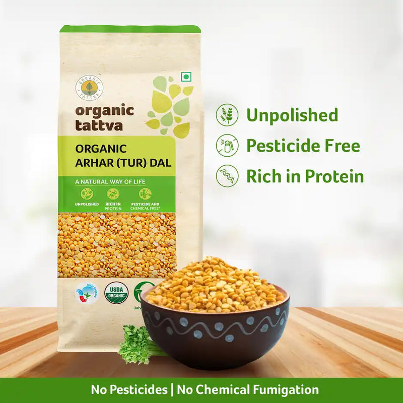 Organic Tattva Tur Dal Pouch