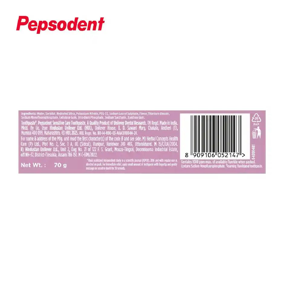 PEPSODENT Sensitive Care with 5 percent Potassium Nitrate Toothpaste