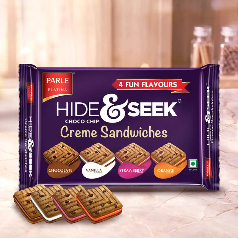 Parle Hide & Seek Choco Chip Creme Sandwiches