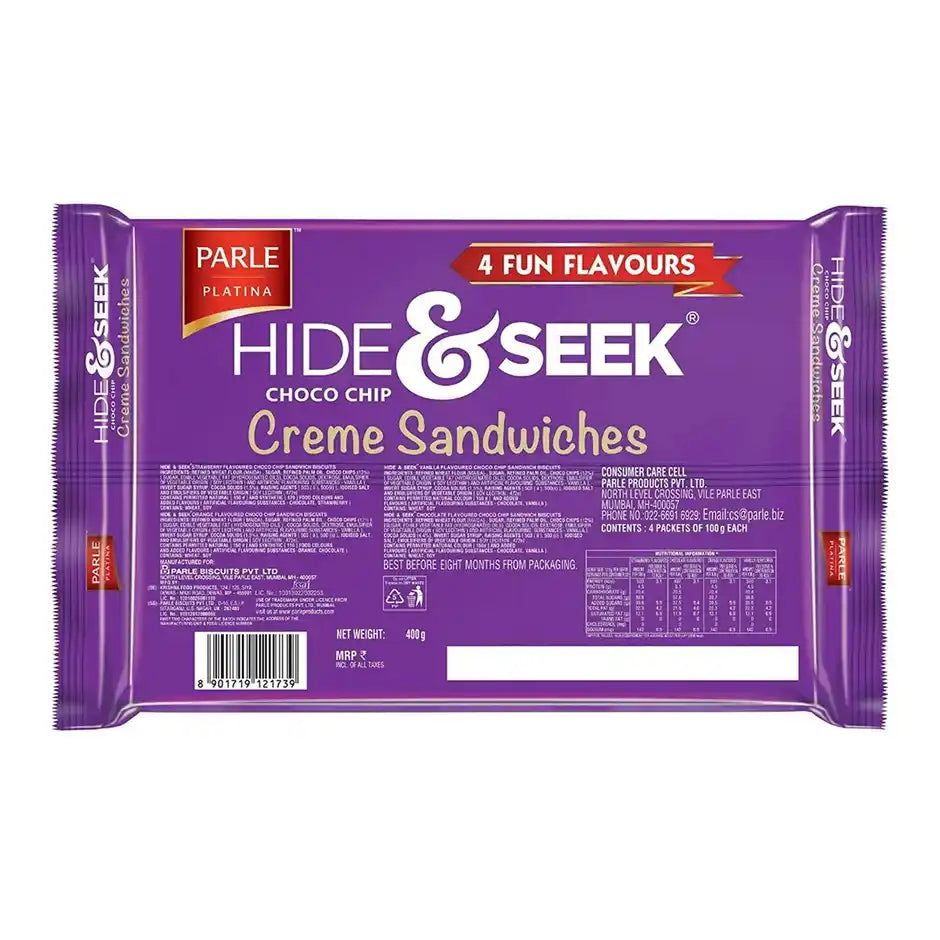 Parle Hide & Seek Choco Chip Creme Sandwiches