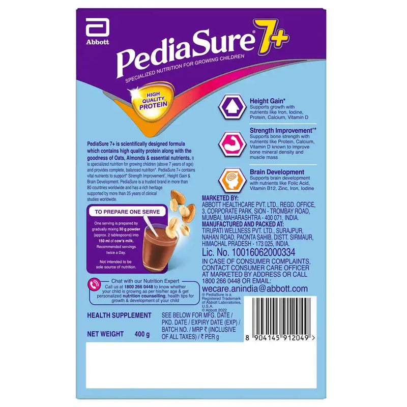 PediaSure Chocolate Drink Mix | For 7+ years Kids