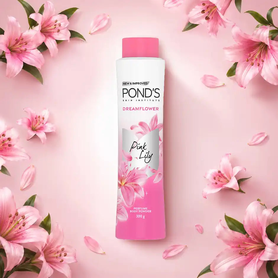 Pond s Dreamflower Perfumed Powder With Vitamin B3 For Women Pink Lily