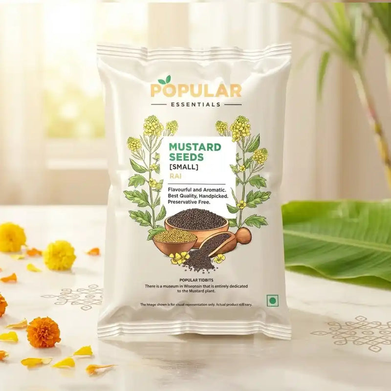 Popular Essentials Mustard Seeds Rai (Small) 100g Pouch