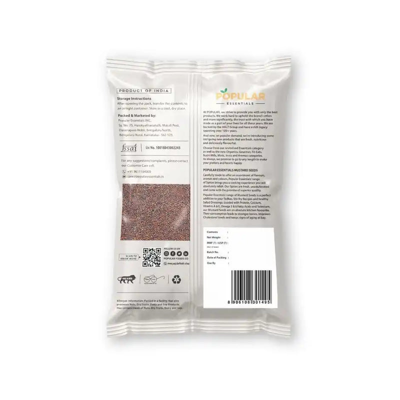 Popular Essentials Mustard Seeds Rai (Small) 100g Pouch