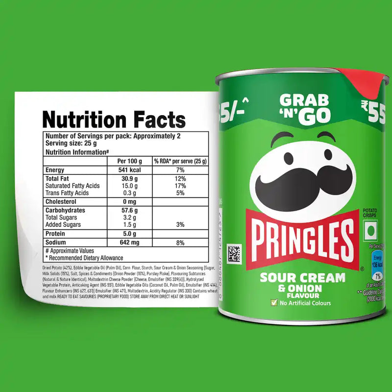 Pringles Sour Cream & Onion Potato Chips