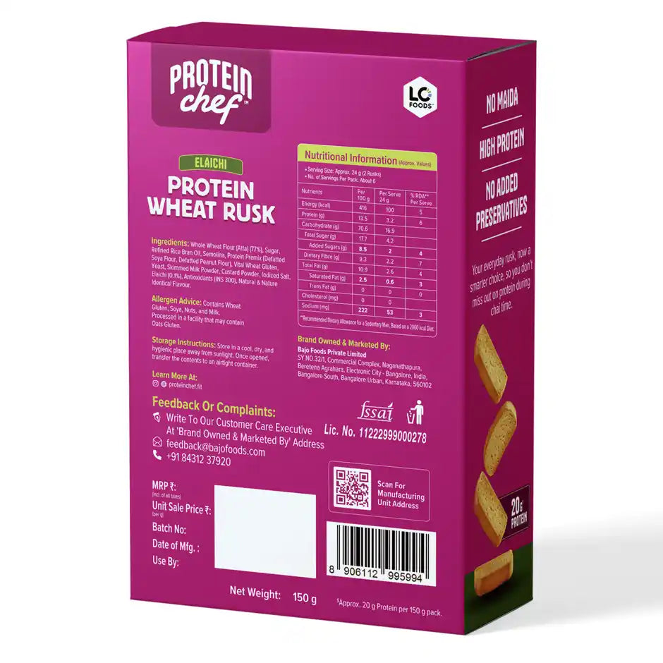 Protein Chef High Protein No Maida Premium Rusk