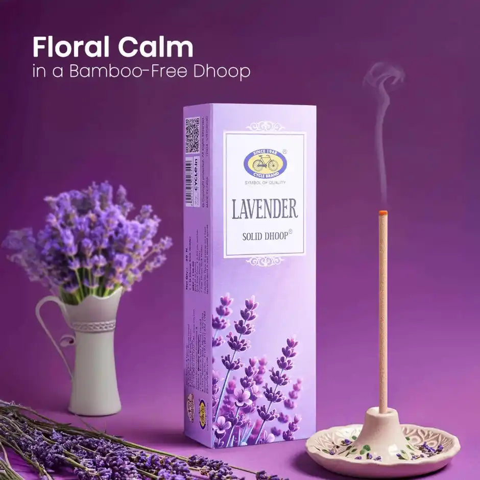 Pure Lavender Bambooless Solid Dhoop Stick