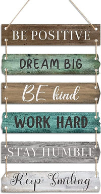 Bedroom Wall Decor - Rigid Eco-Friendly Recycled Board - 6 pcs, Retro