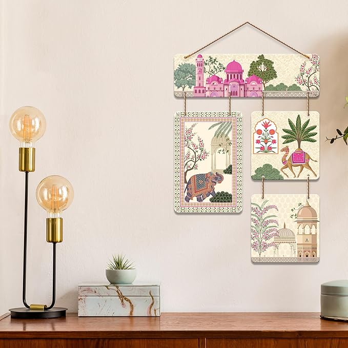 Artvibes Royal Fort And Rides Modern Art Decorative Wall Art MDF Wooden Wall Hanger for Home