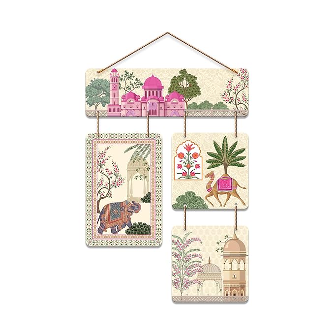 Artvibes Royal Fort And Rides Modern Art Decorative Wall Art MDF Wooden Wall Hanger for Home