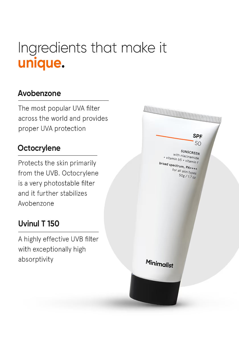 Minimalist Sunscreen SPF 50 PA++++ Water And Sweat Resistant