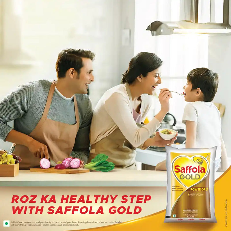 Saffola Gold  Rice Bran & Sunflower Multi-source Edible Oil