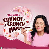 Saffola Muesli Berry Crunch with Flavour Pops | 15 in 1 Fruit and Nuts, Seeds | Millet & more