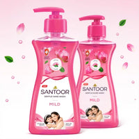 Santoor Mild Gentle Anti-Bacterial Hand Wash With Natural Goodness of Lotus and Tulsi