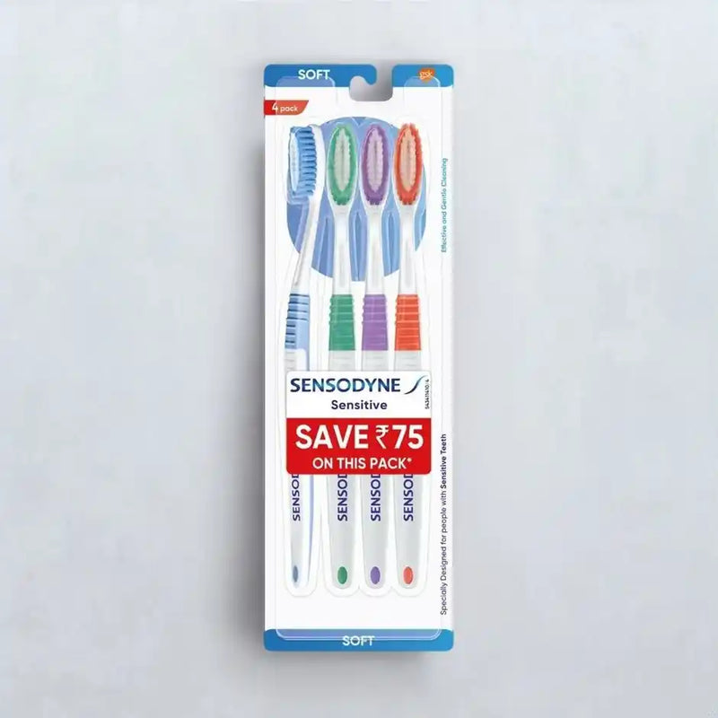 Sensodyne Sensitive Toothbrush Soft Bristles Brush Pack of 4