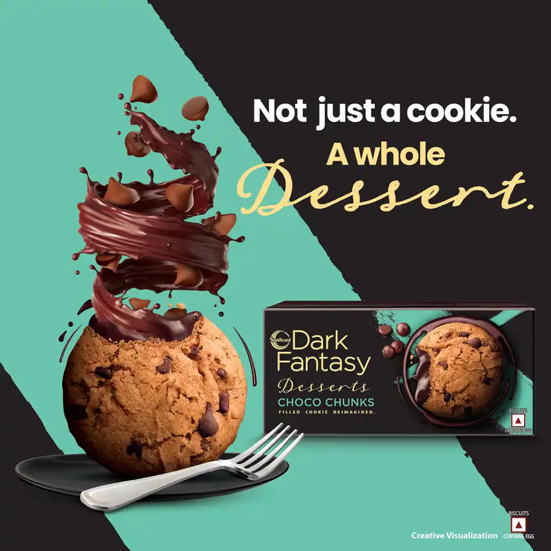 Sunfeast Dark Fantasy Desserts Choco Chunks Filled Cookie Reimagined
