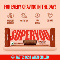 SuperYou 10g Protein Wafer Bar - Chocolate (Made with Atta & Jowar. No Added Sugar. No Trans Fat.)