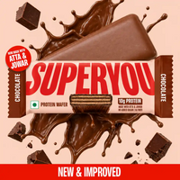 SuperYou 10g Protein Wafer Bar - Chocolate (Made with Atta & Jowar. No Added Sugar. No Trans Fat.)