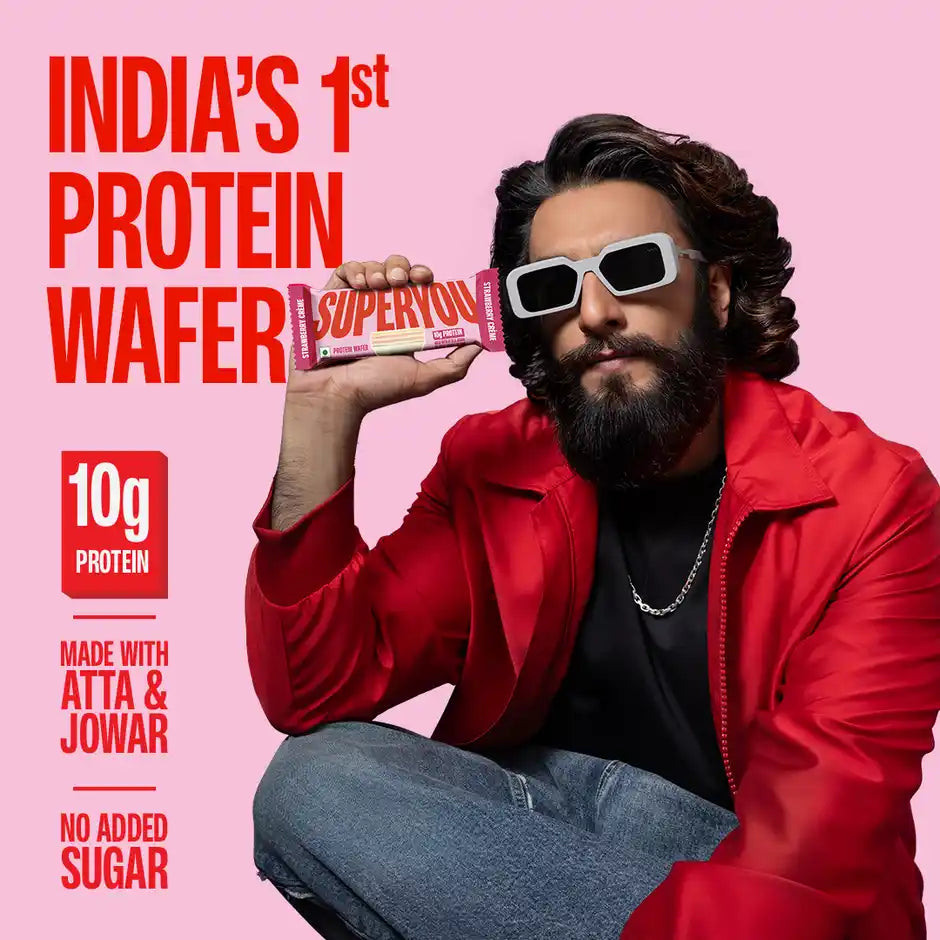 SuperYou 10g Protein Wafer Bar - Strawberry Creme