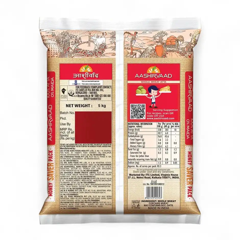 Superior MP Wheat Atta, 0% Maida | Aashirvaad