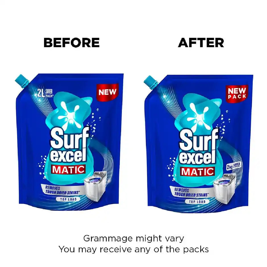 Surf Excel Matic Top Load Detergent Liquid Refill | Tough Dried Stain Removal