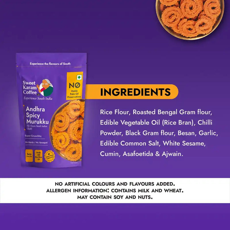 Sweet Karam Coffee Andhra Spicy Murukku