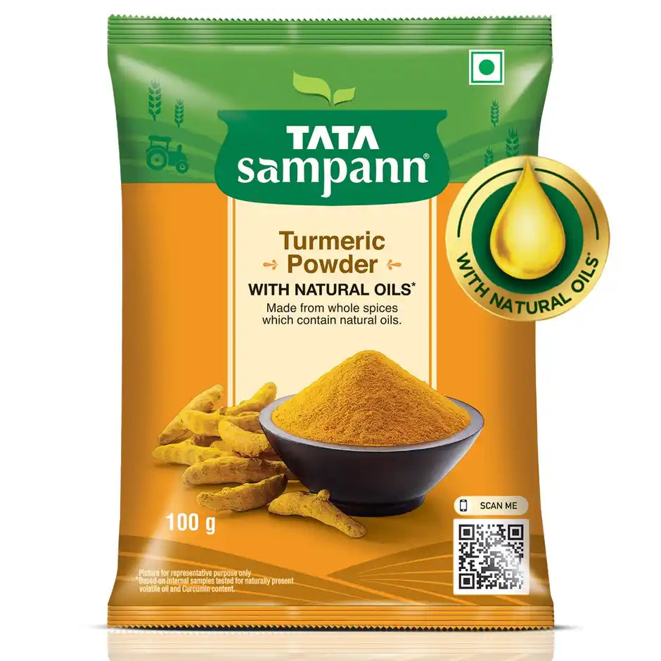Tata Sampann Turmeric Powder With Natural Oils Haldi Powder 100 g Pouch