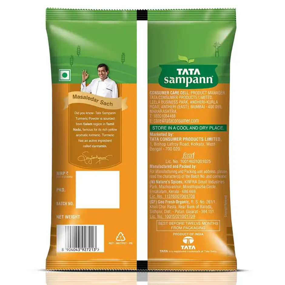 Tata Sampann Turmeric Powder With Natural Oils Haldi Powder 100 g Pouch