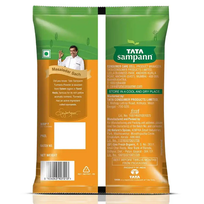 Tata Sampann Turmeric Powder With Natural Oils Haldi Powder 100 g Pouch