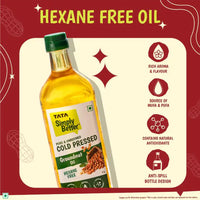 Tata Simply Better Groundnut (Peanut) Cold Pressed Oil | Pure & Unrefined Healthy Cooking Oil