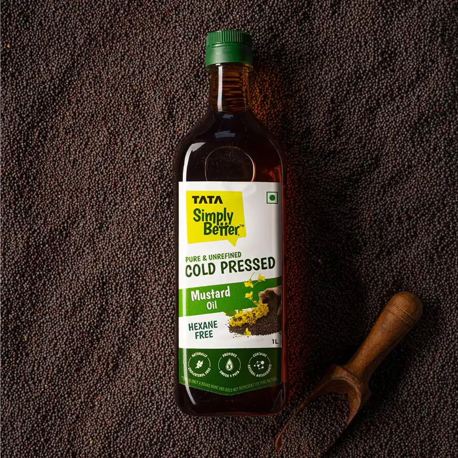 Tata Simply Better Mustard (Sarson) Cold Pressed Unrefined & Healthy Cooking Oil