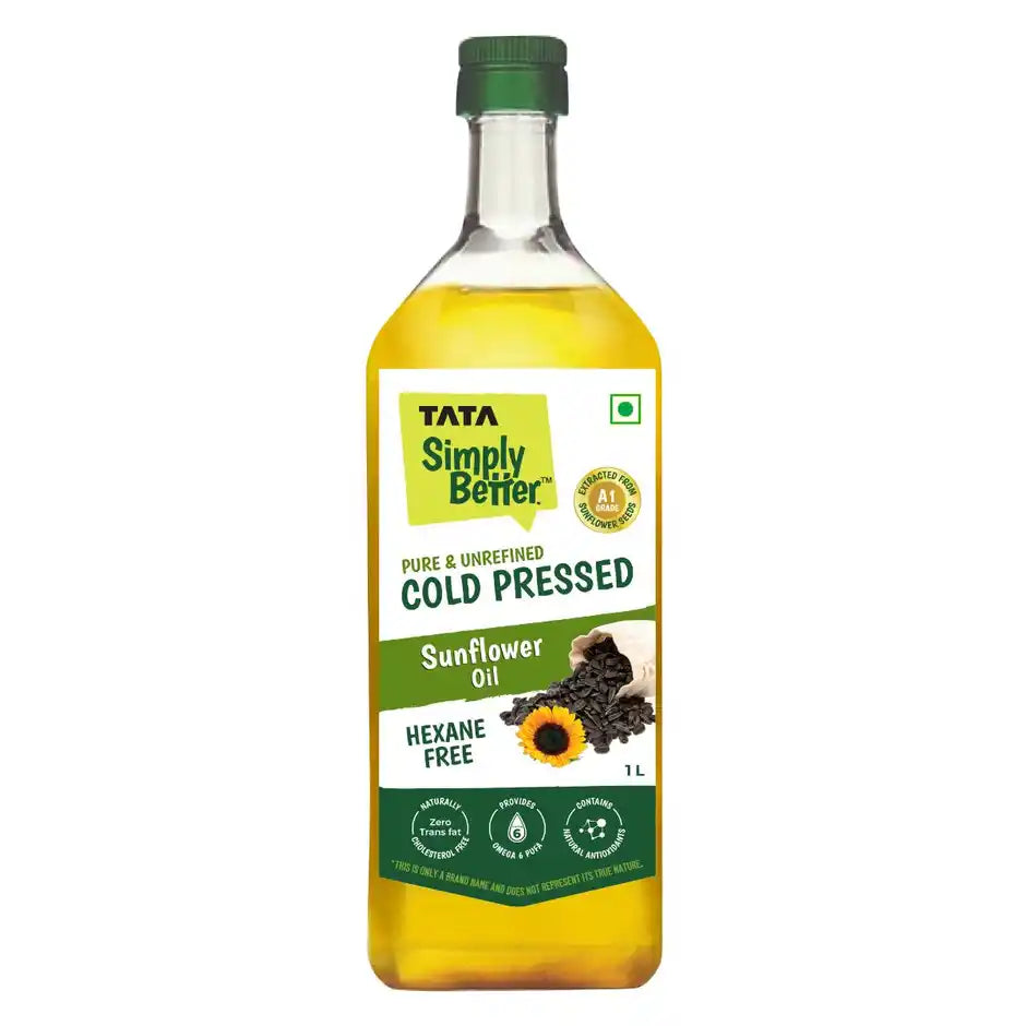 Tata Simply Better Sunflower Cold Pressed Oil Healthy Cooking Oil