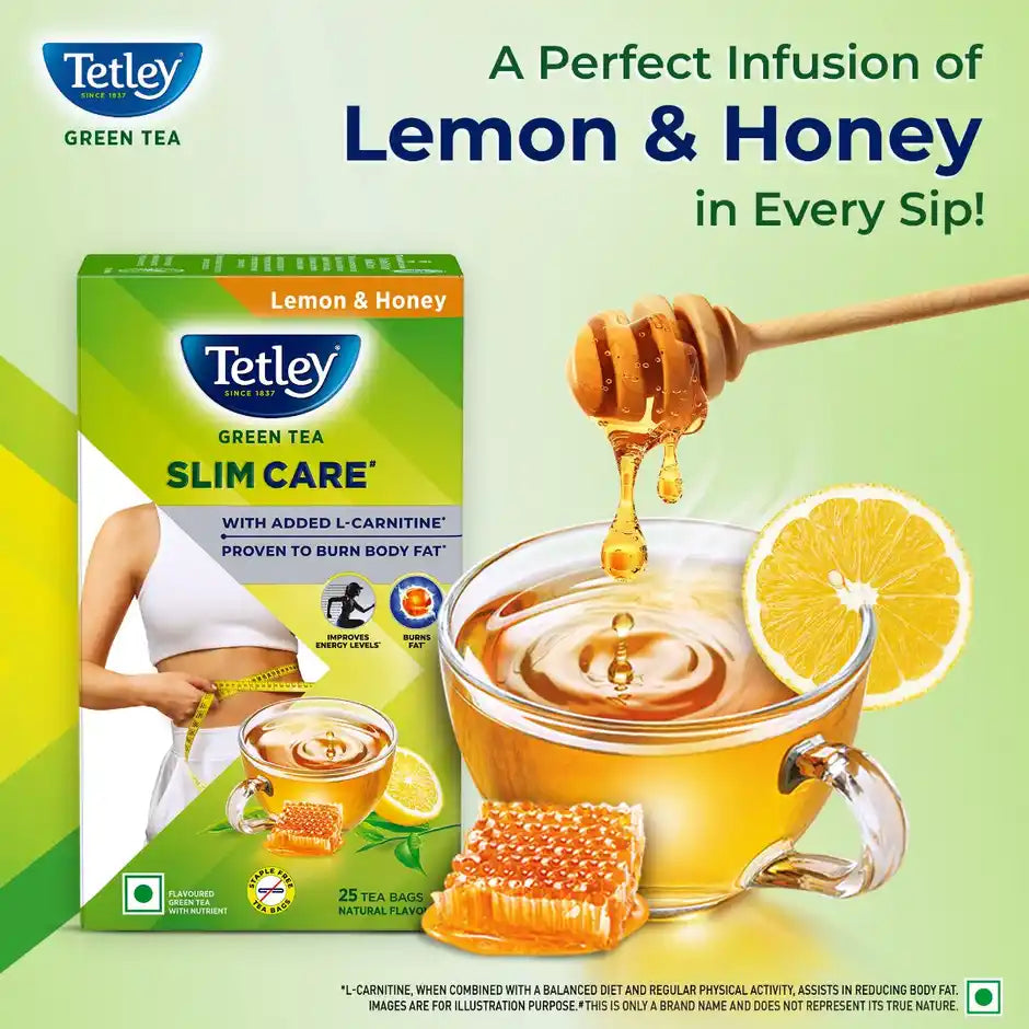 Tetley Slim Care Lemon & Honey Green Tea