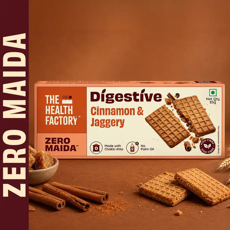 The Health Factory Digestive Biscuits Cinnamon & Jaggery