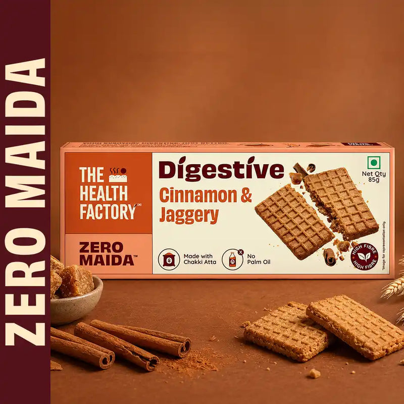 The Health Factory Digestive Biscuits Cinnamon & Jaggery