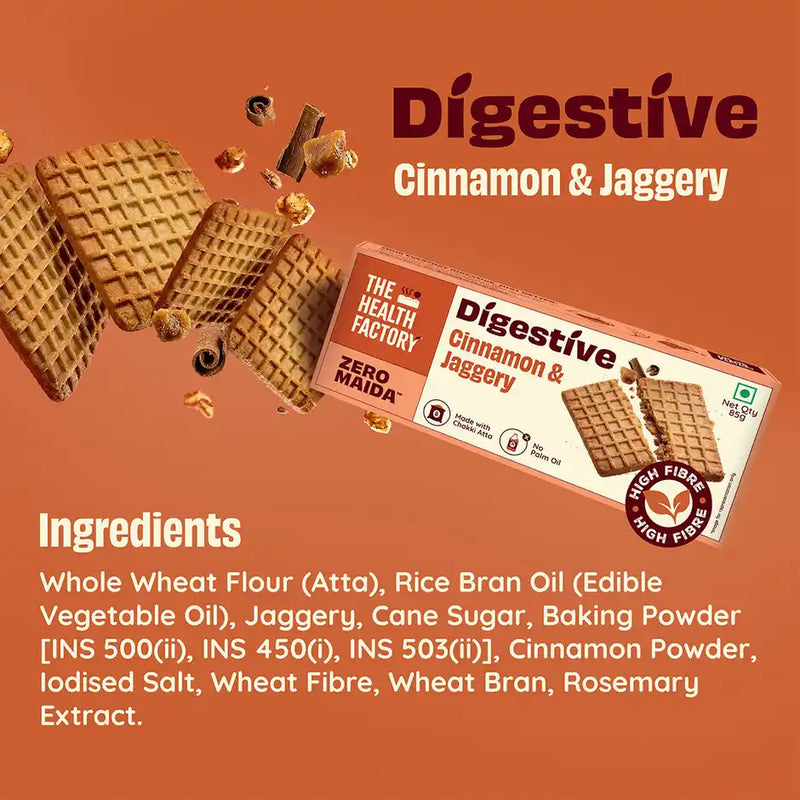 The Health Factory Digestive Biscuits Cinnamon & Jaggery
