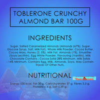 Toblerone Crunchy Almonds Chocolate Bar