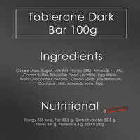 Toblerone Swiss Dark Chocolate With Honey & Almond Nougat