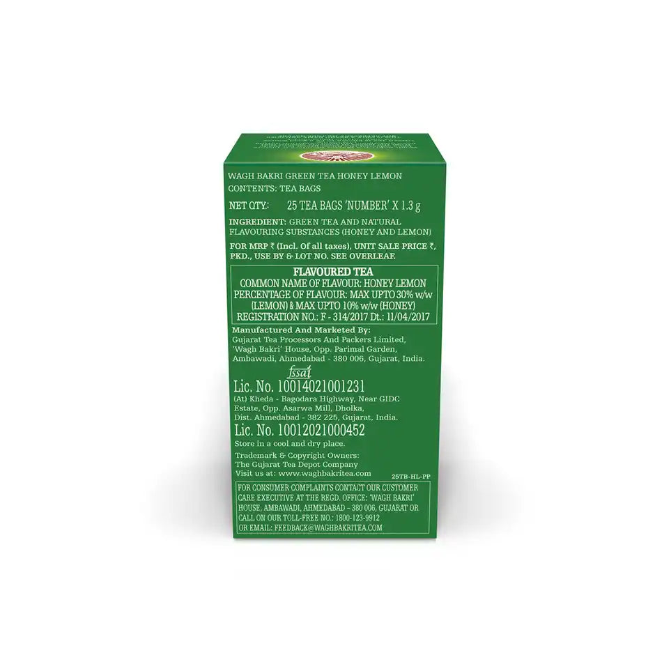 Wagh Bakri Honey and Lemon Green Tea Bags