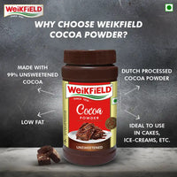 Weikfield Rich and Decadent Pure Cocoa Powder | Smooth & Rich Taste