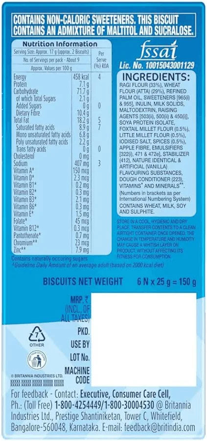 Britannia Nutrichoice Ragi Millet Cookies