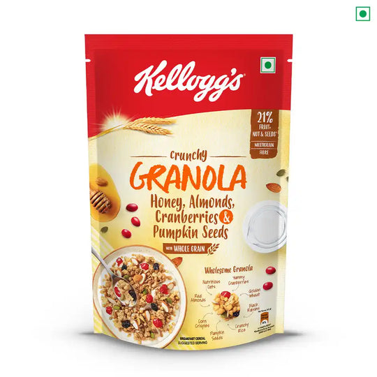 Kellogg's Crunchy Granola Honey,Almonds,Cranberries &Pumpkin Seeds Power Breakfast