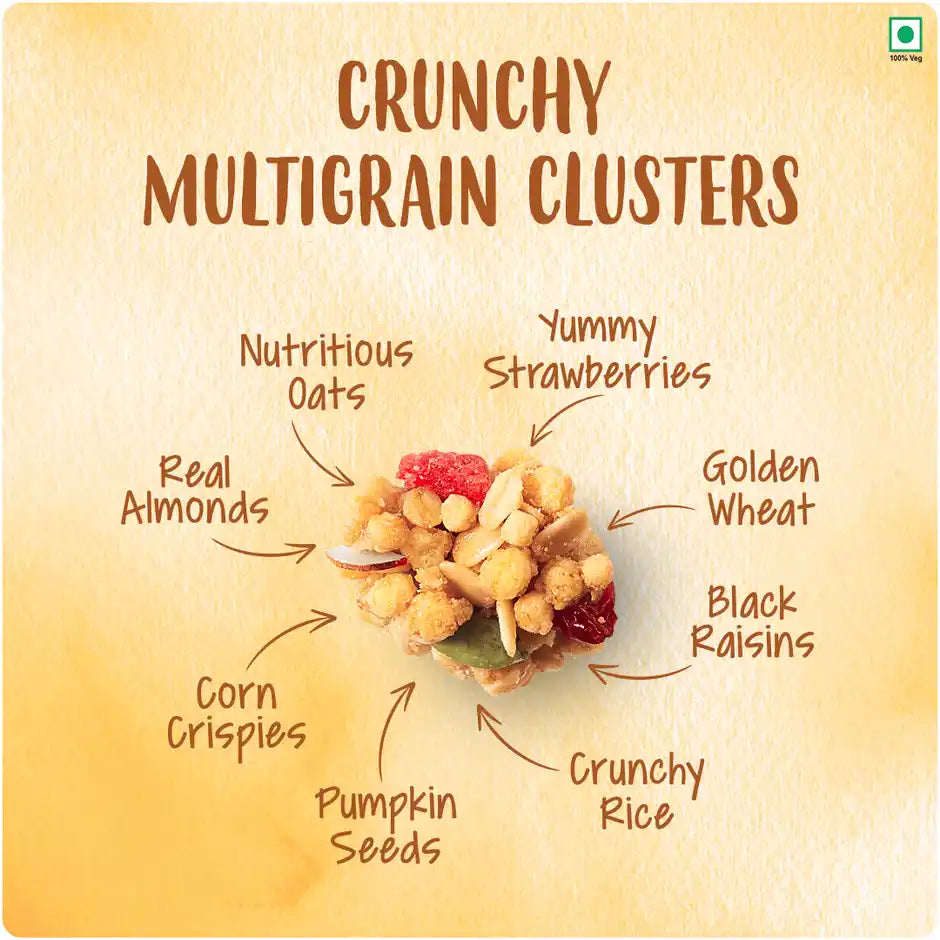 Kellogg's Crunchy Granola Honey,Almonds,Cranberries &Pumpkin Seeds Power Breakfast